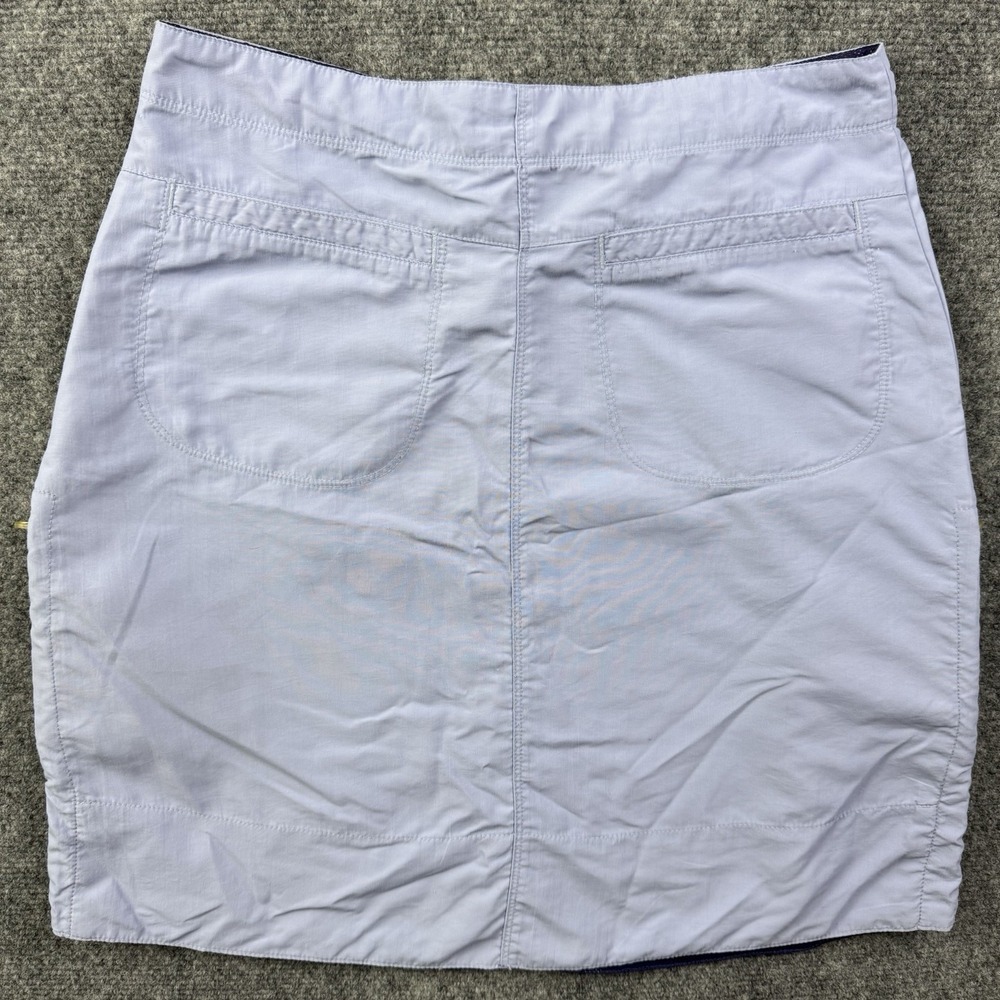 L.L.Bean Womens 6 Blue Nylon Hiking Travel Utility Skirt Outdoor Trail Pockets - Picture 7 of 13